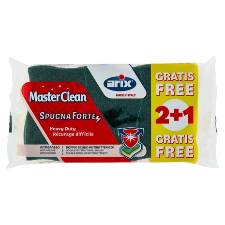 MasterClean Spugna Forte 2 pz + 1 Gratis